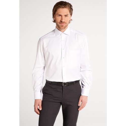 Cover Shirt Twill Langarm 44/Langarm - 65cm COMFORT FIT - Weiß
