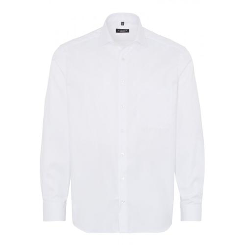 Cover Shirt Twill Langarm 44/Langarm - 65cm COMFORT FIT - Weiß