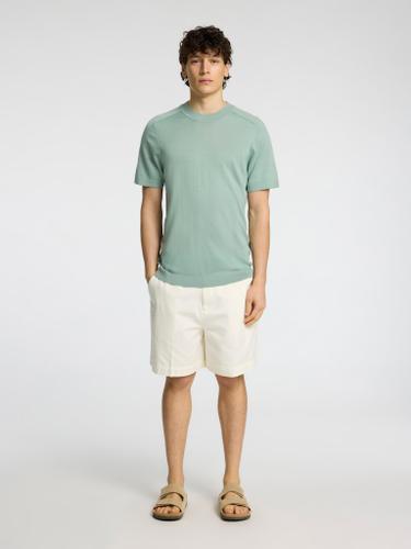 SLHTRAY SS KNIT MERINO CREW NECK NOOS
