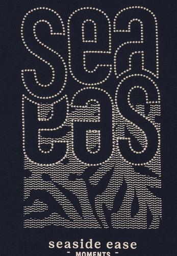 Shirt mit Stickerei S - Universal Blue