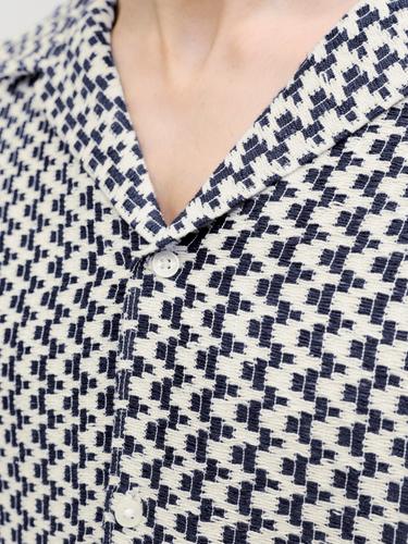 JORMONTAUK CROCHET SHIRT SS SA26 LN L Locker geschnitten - Sky Captain