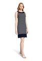 Sommerkleid 40 Leicht tailliert - Dunkelblau/Weiß