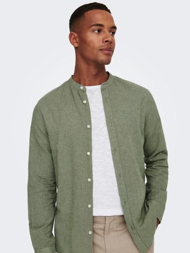 ONSCAIDEN LIFE LS LINEN BLEND MAO NOOS