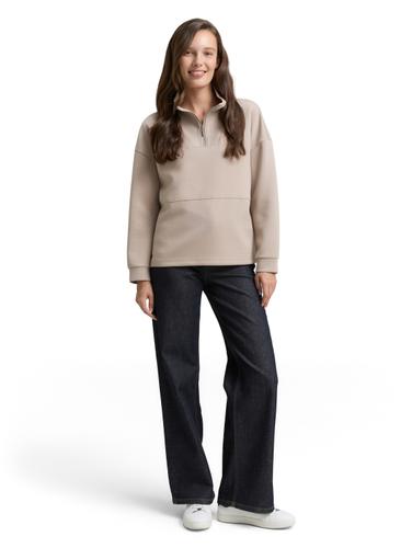 Scuba Troyer Sweatshirt XL Regular Fit - Soft Taupe Grey