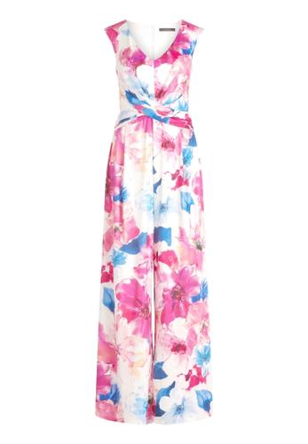 Jumpsuit 36 Tailliert - Cream/pink