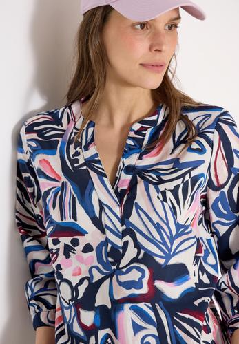 3/4-Arm Bluse mit Multicolor Print S - Universal Blue