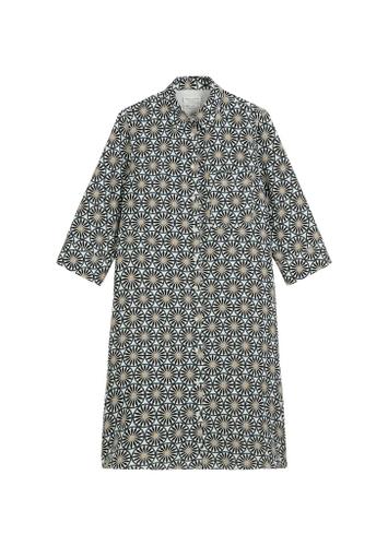 Leinenkleid relaxed 34 Relaxed Fit - Multi/white Cotton