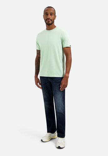 T-Shirt Crewneck Melange M Regular Fit - Green