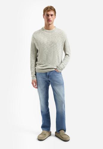 Pullover Crewneck Melange With Linen XL Regular Fit - Taupe