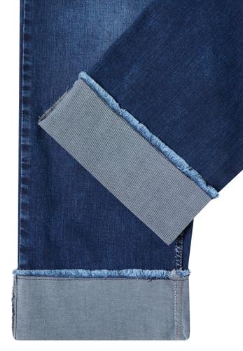 Wide Leg Washed-Look Jeans 31/30 - Mid Blue Used Wash