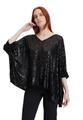 Cape 38 Oversized - Schwarz/schwarz