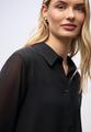 Chiffon Hemdbluse 38 - Black