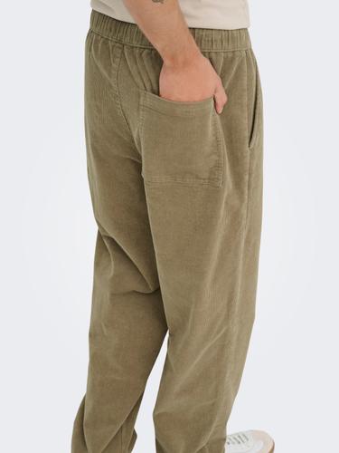 ONSFADE LOOSE 0188 STRING CORD PANT XL Locker geschnitten - Chinchilla