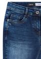 Mid Waist Slim Leg Jeans im Casual Fit 33/7/8 Hosen - Mid Blue Used Wash
