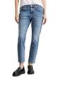 Denim trouser, boyfriend fit, cropped length, mid waist