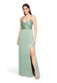 Abendkleid 38 Figurbetont - Foggy Green