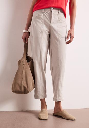 High Waist Barrel Leg Hose im Casual Fit 44/28 - Clay Sand