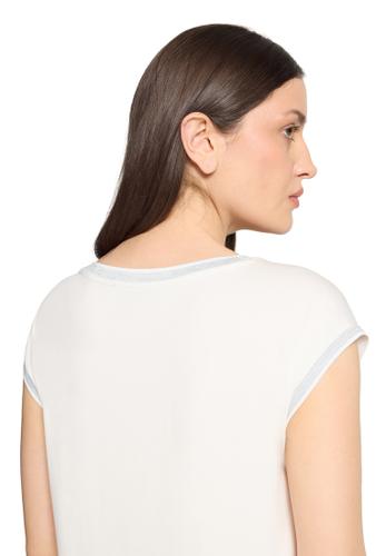 Blusenshirt 42 Lässig - Patch Cream/Green
