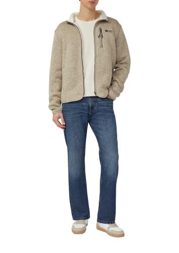 Sweatshirt Jacke L Regular Fit - Beige
