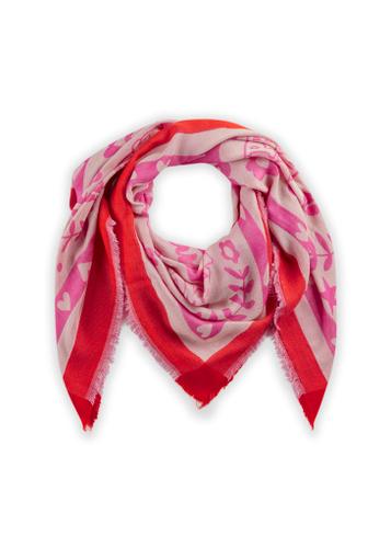 Tuch aus edler Viskose mit Ornamenten und Superwoman-Schriftzug one size