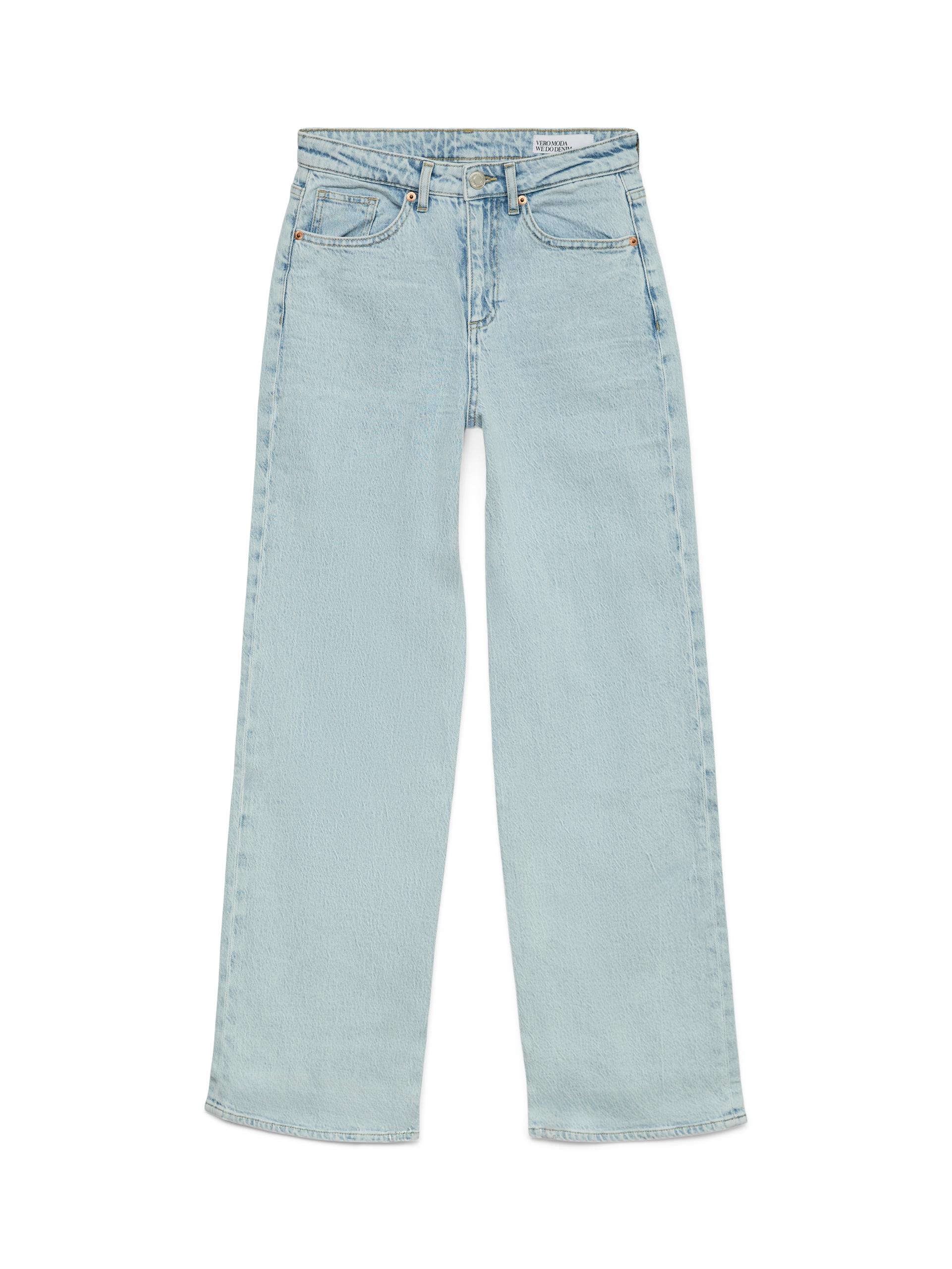 VMTESSA HR WIDE JEANS RA3052 GA NOOS 30/32 Weiter Beinschnitt - Light Blue Denim