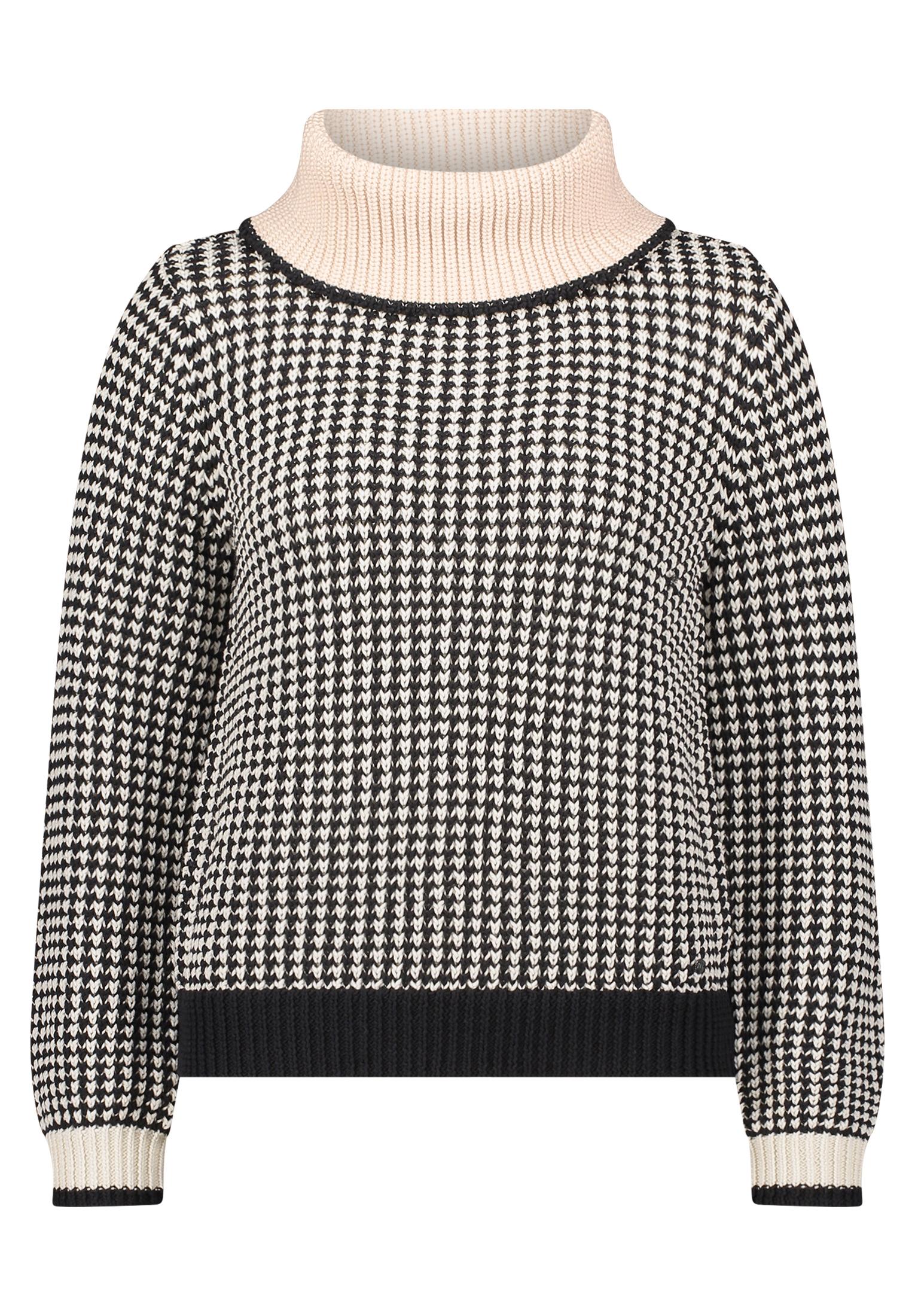 Strickpullover 42 Figurumspielend - Weiß/schwarz
