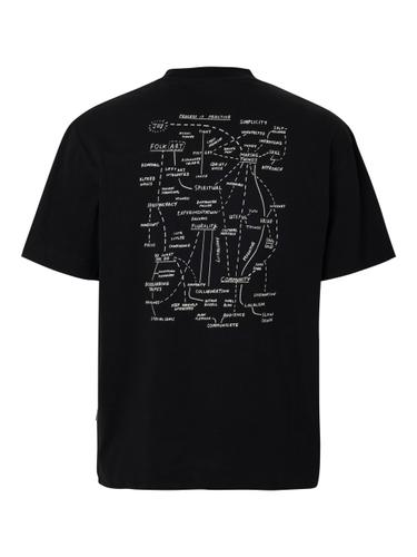 SLHRELAXNIC LICENSE SS O-NECK TEE L Locker geschnitten - Black