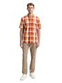 Kurzarmhemd mit Karomuster XL Regular Fit - Red Big Check