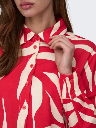 ONLSAKURA LS REG SHIRT WVN XS Normal geschnitten - Barbados Cherry