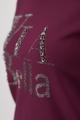 Sweatshirt mit Schmuckschrift 36 - Bordeaux