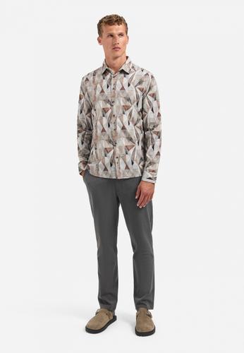 Shirt Allover Printed Fine Corduroy XL Regular Fit - Taupe