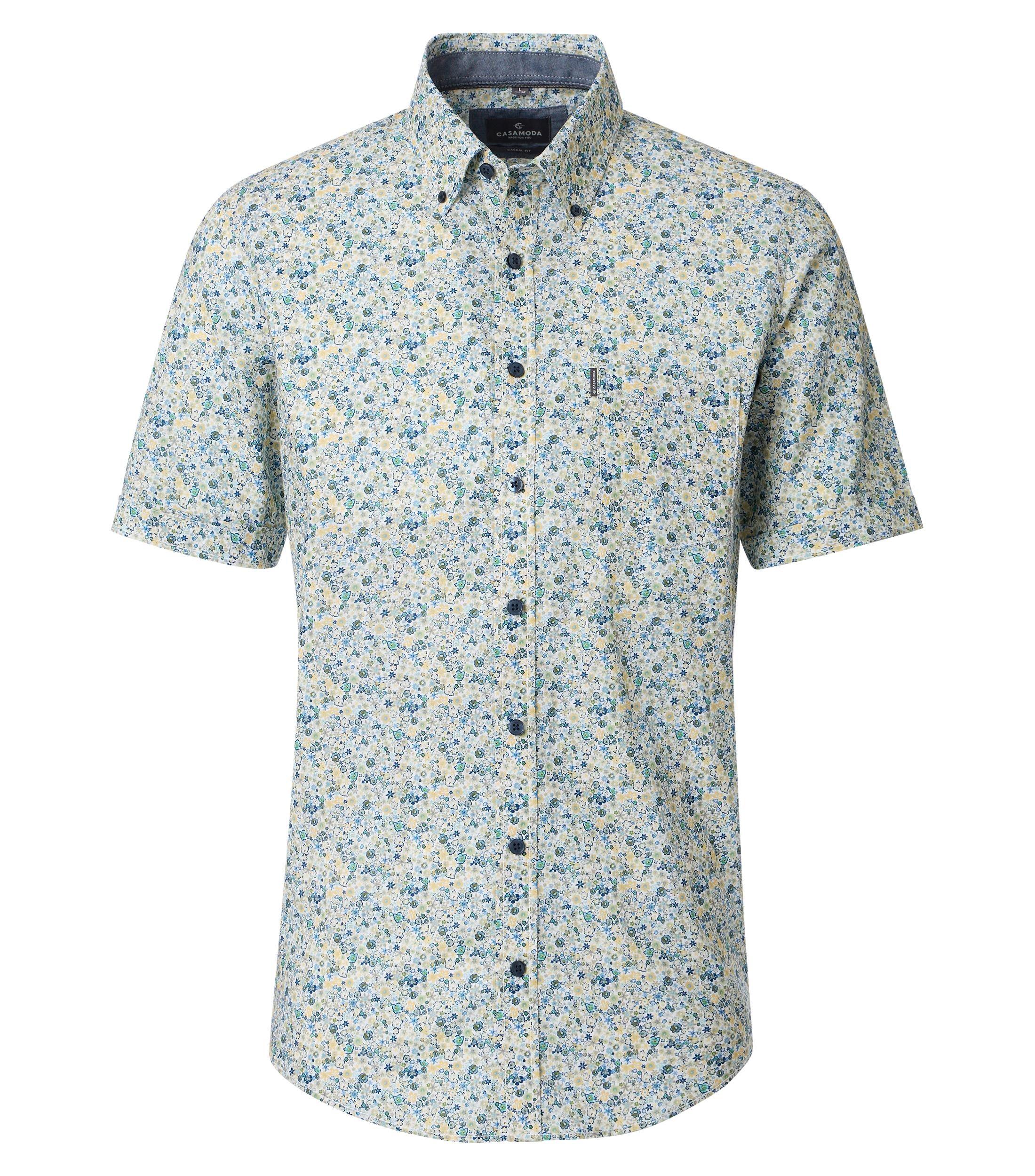 Leinenhemd Kurzarm XL Casual Fit - Grün