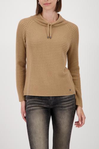 Strickpullover mit Stehkragen 46 - Cognac