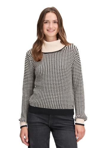 Strickpullover 42 Figurumspielend - Weiß/schwarz