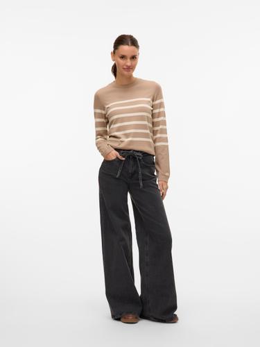 VMSABA PLAIN LS O-NECK PULLOVER GA NOOS S Normal geschnitten - Silver Mink