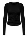ONLISLA L/S RUCHED TOP JRS L Normal geschnitten - Black