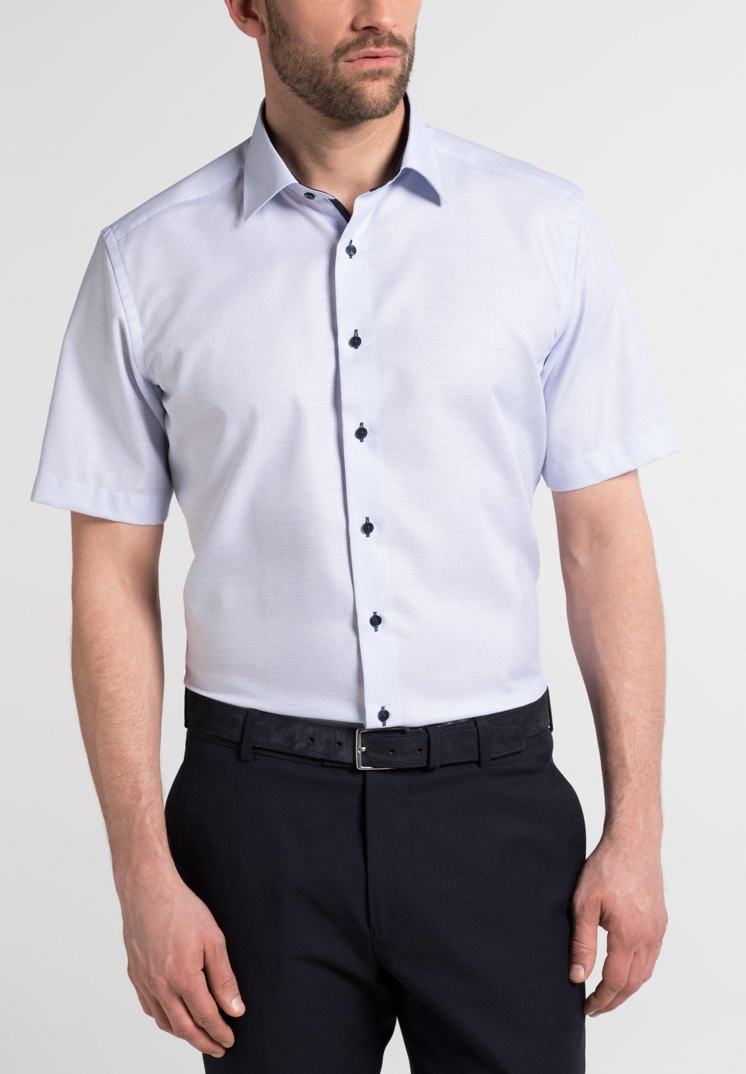 Hemd Kurzarm 42/Kurzarm MODERN FIT - Hellblau