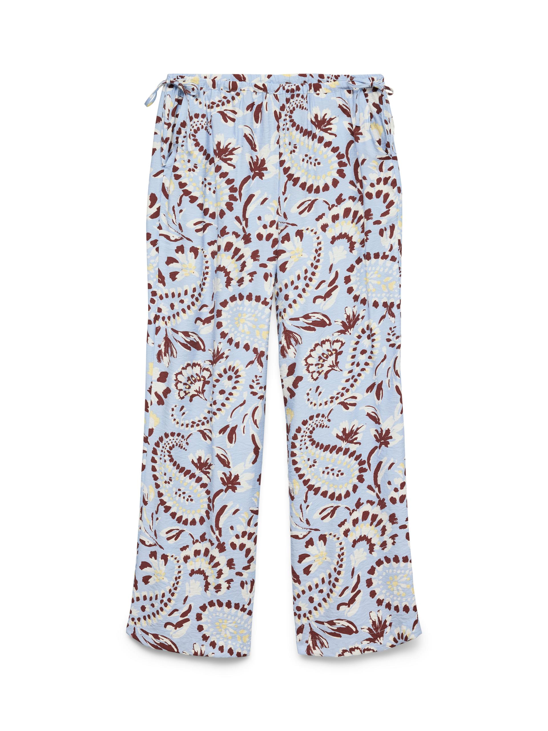 VMNELLIE CARLA HW PANTS WVN GA XL Normal geschnitten - Brunnera Blue