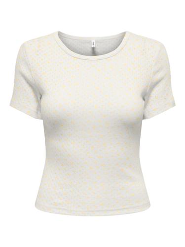 ONLMADISON S/S O-NECK BABY TEE JRS XS Normal geschnitten - Cloud Dancer