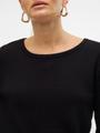 VMCARE STRUCTURE LS O-NECK BLOU NOOS