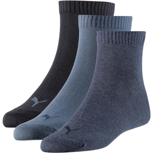 PUMA Plain Quarter-Socken 3er-Pack 35-38 in Grau