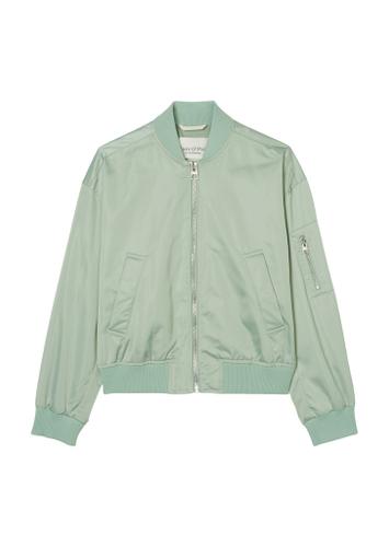 Blouson, knitted details, zipper pocket on sleeve