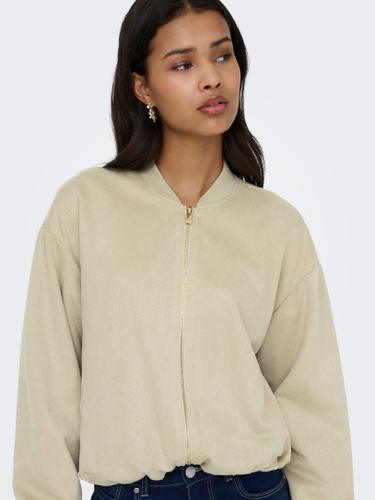 ONLMAVI LIFE LS FAUX SUEDE BOMBER CC PNT L - Pure Cashmere