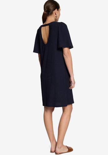 T-Shirt- Kleid mit Rundhalsausschnitt