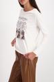 Langarmshirt mit City-Druck 46 - Almond