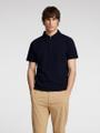 SLHSANDER SEERSUCKER ZIP SS POLO Blau M