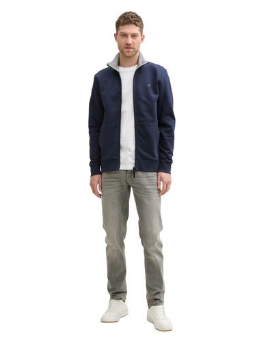 Sweatjacke mit Stehkragen XXXL Regular Fit - Sky Captain Blue