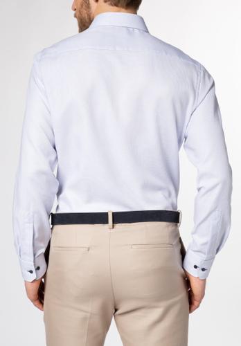 ETERNA LANGARM HEMD MODERN FIT FANTASIEBINDUNG HELLBLAU STRUKTURIERT blau blau