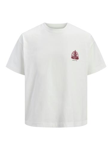JORMAINE BACK TEE SS CREW NECK SN S Locker geschnitten - Cloud Dancer