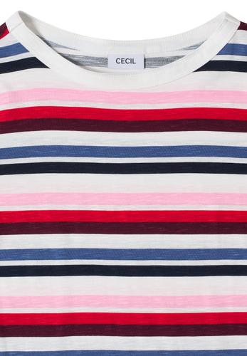 Kurzarm Shirt mit Multicolor Streifen XL - Universal Blue